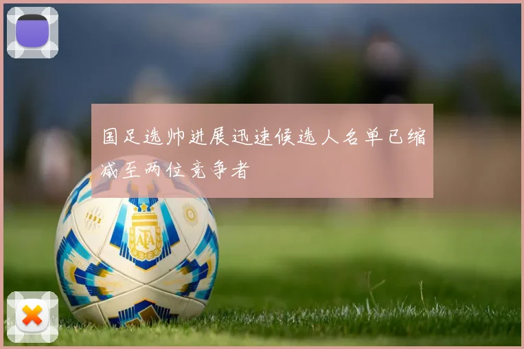 国足选帅进展迅速候选人名单已缩减至两位竞争者